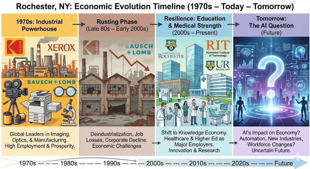 EVOLUTION OF ROCHESTER JOB MARKET FROM 70S BOOM TO RUST AGE